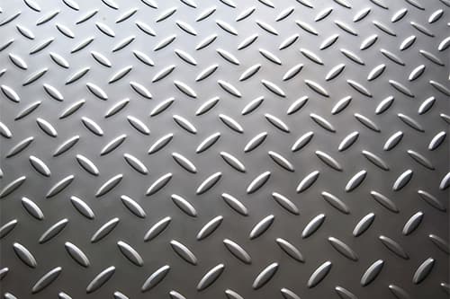 Chequered tread plate steel