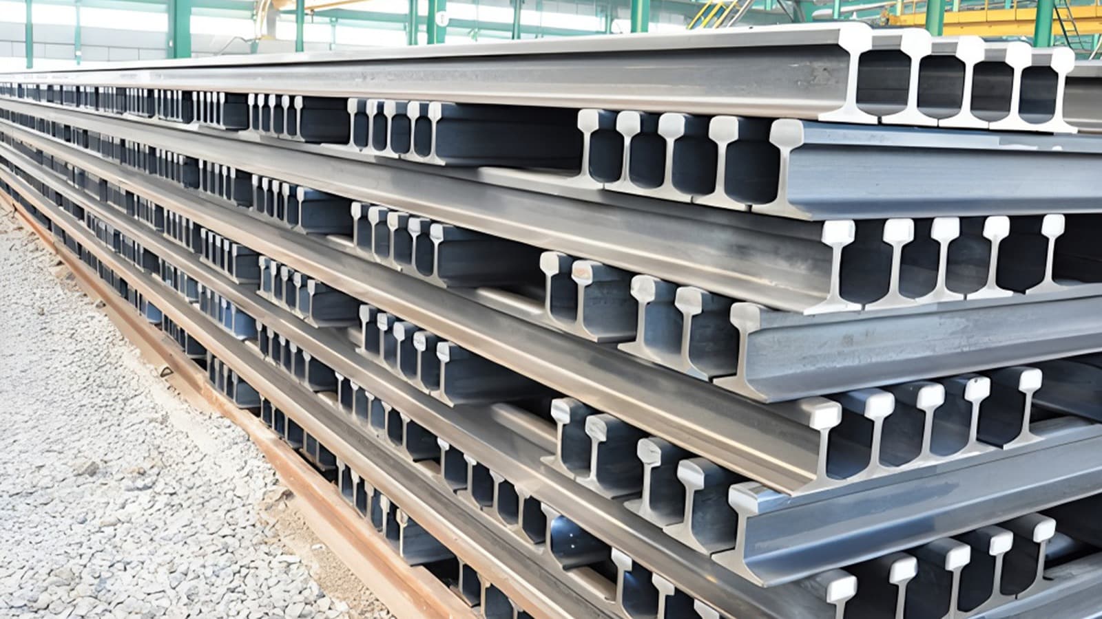 Steel railway and crane rails